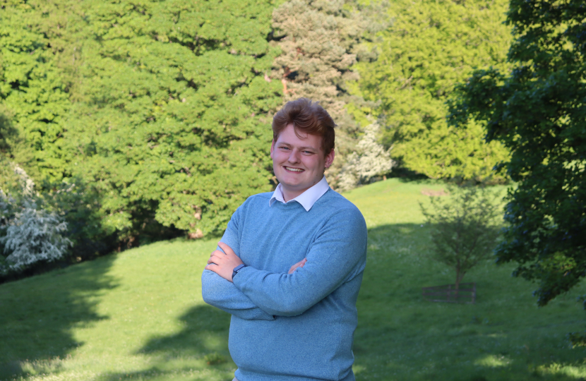 Luke Allan Holmes visiting the Auckland Castle grounds